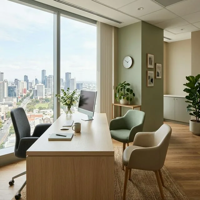 Consultório premium com vista e luz natural
