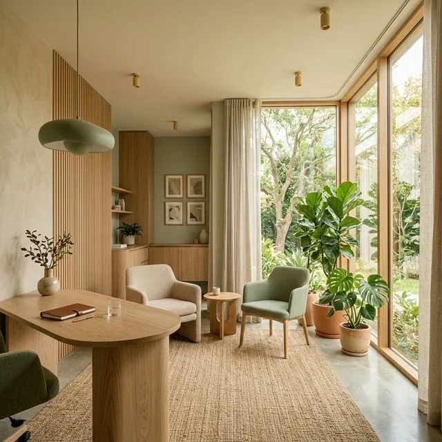 Ambiente interno acolhedor do LYRATA com luz natural